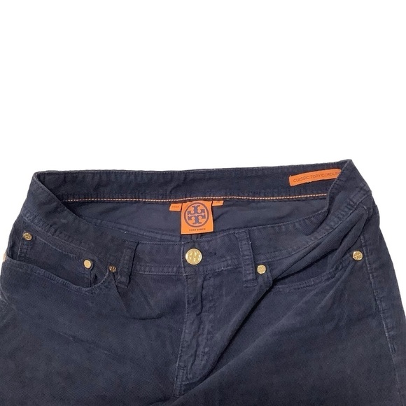 Tory Burch Classic Tory Corduroy Bootcut Pants Sz 28 Navy Cords - Picture 4 of 7
